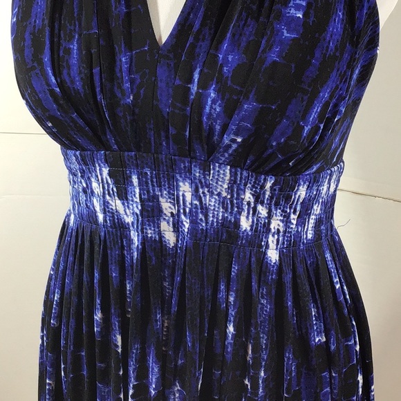 Calvin Klein deep blue halter dress - Picture 3 of 7